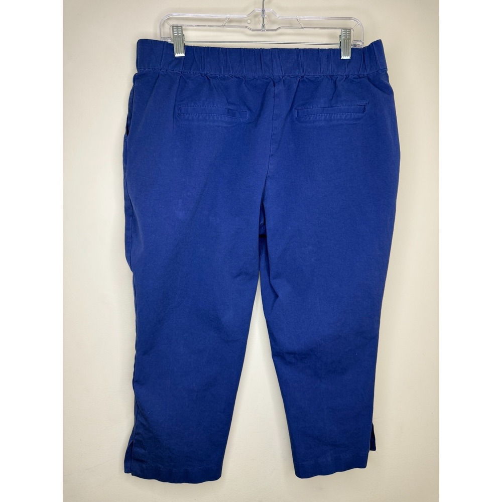 Isaac Mizrahi Live! Petite 24/7 Stretch Icon Crop Pants Deep Blue P16 #11 - Picture 7 of 8